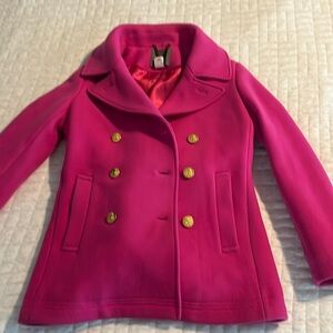 J Crew wool stadium cloth pea coat